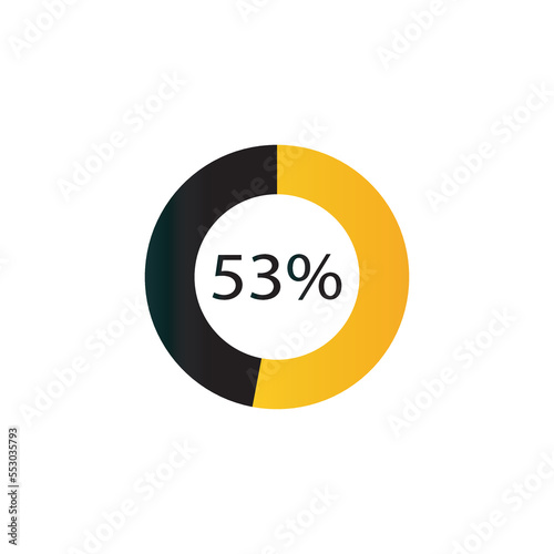 circle percentage diagrams showing % ready-to-use for web design, user interface (UI) or infographic - indicator 
