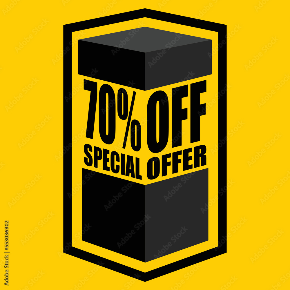 Vector illustration of black open box with lettering saying Vector illustration of black open box with lettering saying
