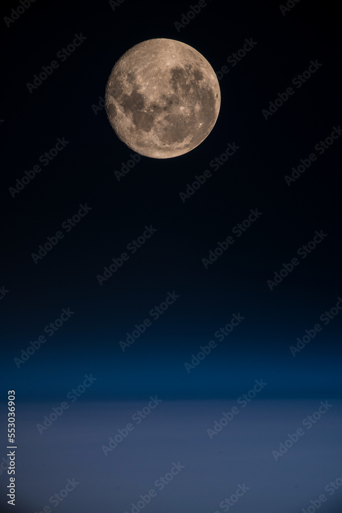 View of a full moon over the Pacific Ocean from the international space station. Digitally enhanced. Elements of this image furnished by NASA. View of a full moon over the Pacific Ocean from the international space station. Digitally enhanced. Elements of this image furnished by NASA.