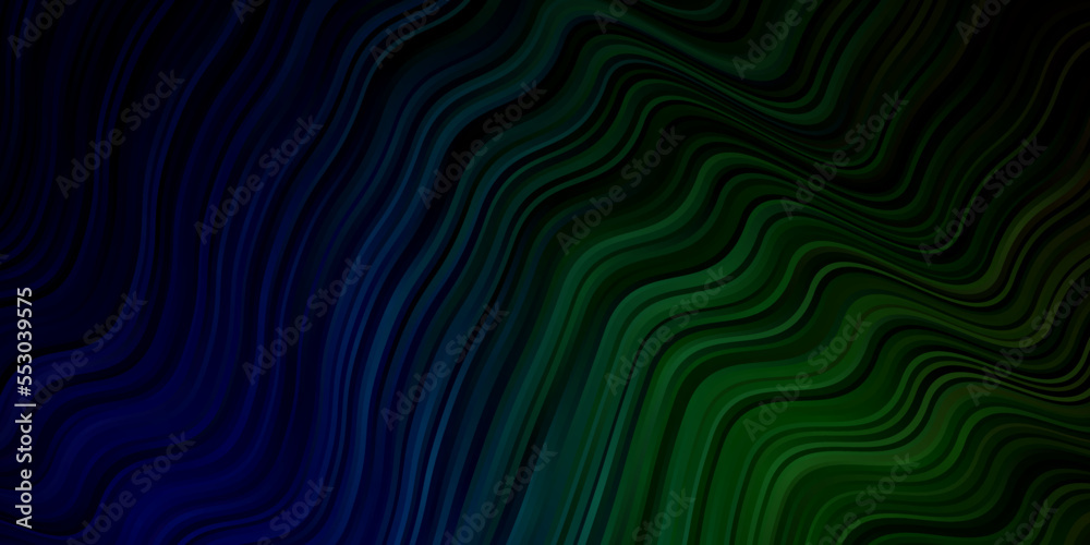 Light Blue, Green vector pattern with curved lines. Light Blue, Green vector pattern with curved lines.