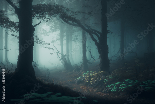 Foggy Forest - Generated by Generative AI