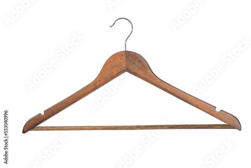 Obraz na płótnie Wooden hangers for clothes. Isolated png with transparency w salonie