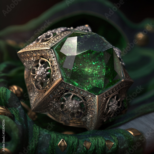 green crystal, decoration, jewellery photo