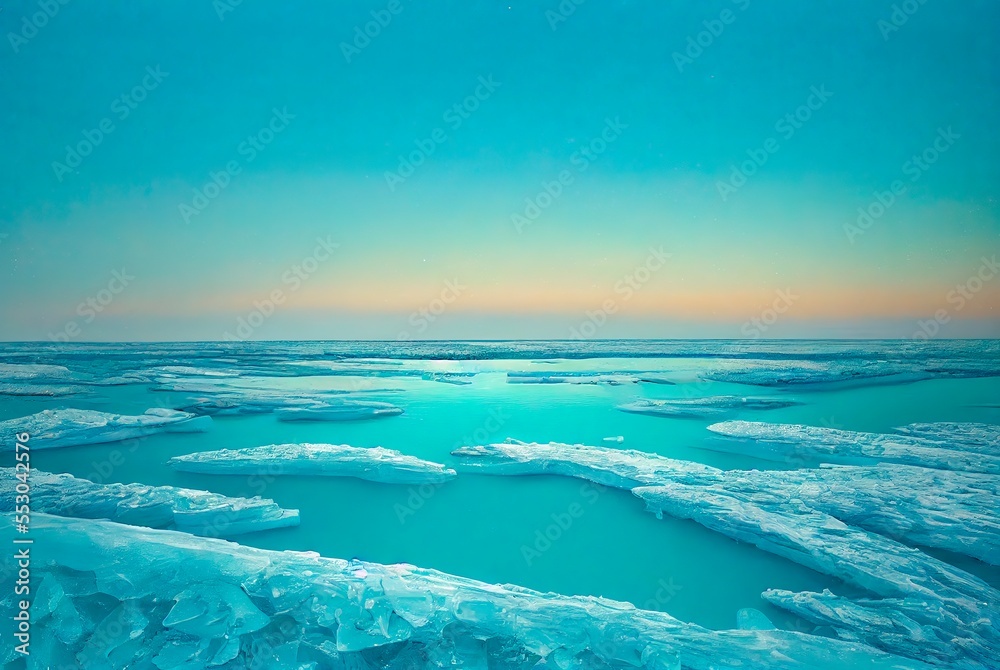 Antarctic ocean, iceberg landscape, turquoise water, synny day Antarctic ocean, iceberg landscape, turquoise water, synny day
