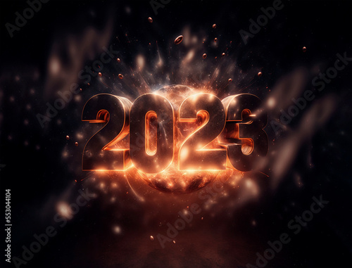 Happy New Year 2023, made with Generative AI