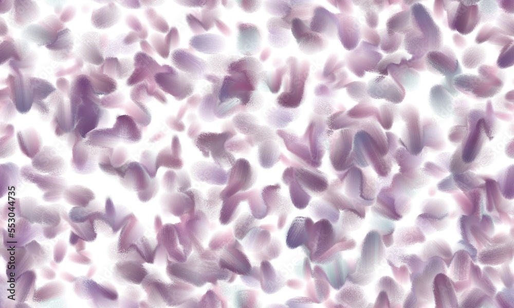 Fototapeta premium Big purple and blue colored wet brush stroke with texture on the white background. Seamless soft pattern.