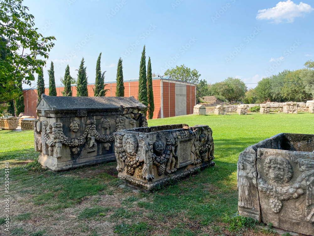 Ancient city of Aphrodisias in Aydın Turkey, historical ruins, Unesco world cultural heritage