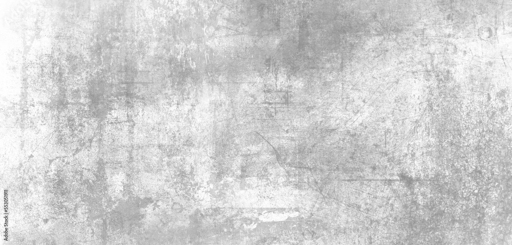A digital illustration of a grungy pattern of scratches a dirt in gray on black background.