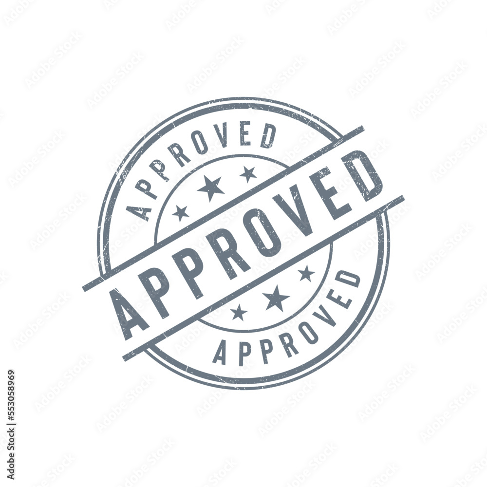 Approved Stamp Grunge Vector Template Approved Stamp Grunge Vector Template