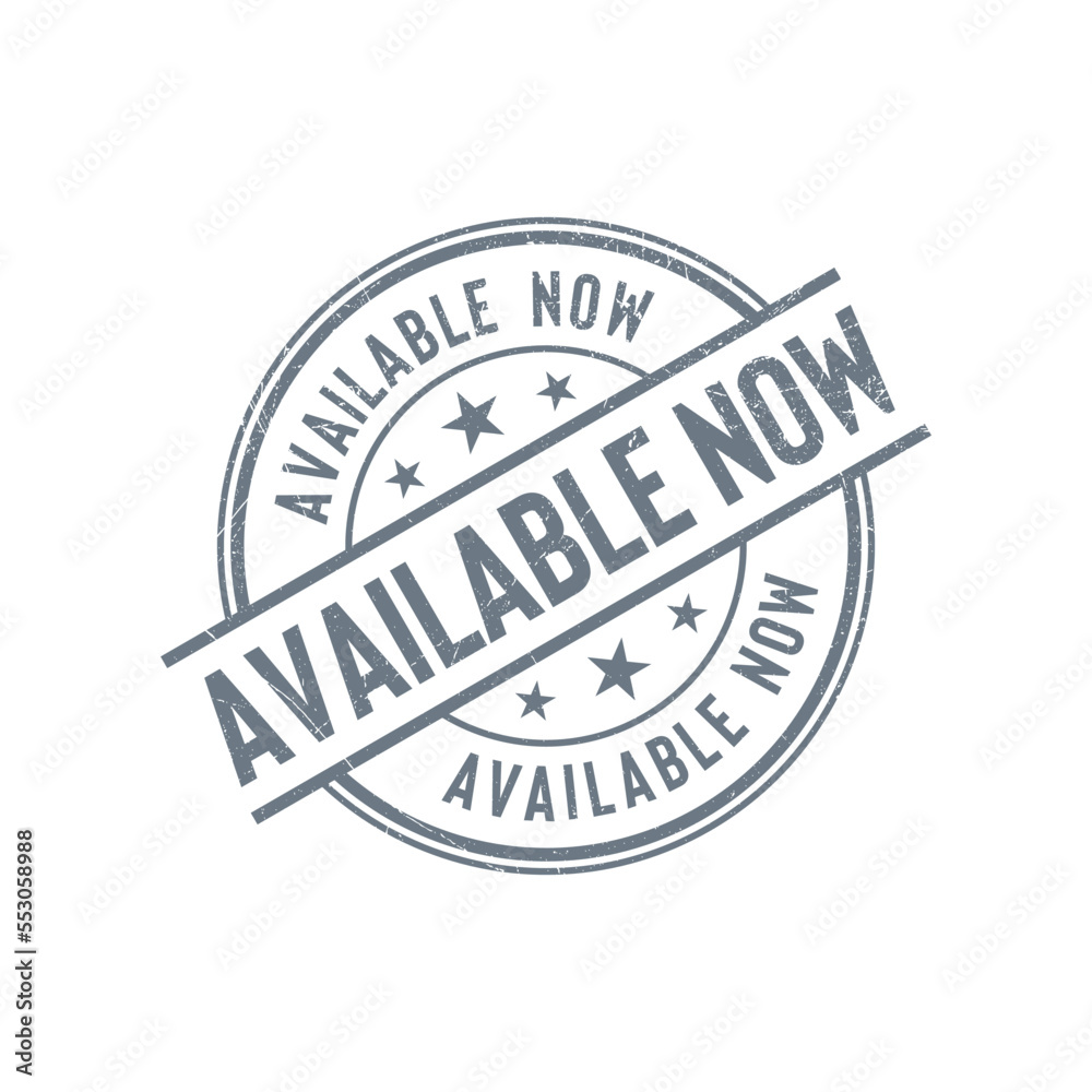 Available Now Stamp Grunge Vector Template Available Now Stamp Grunge Vector Template