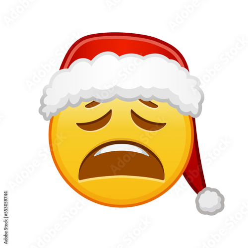 Christmas tired face Large size of yellow emoji smile