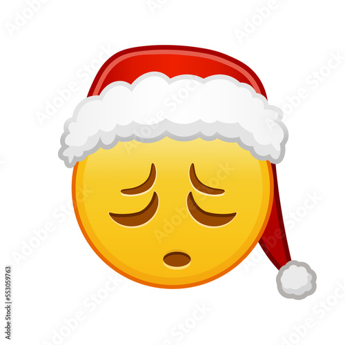 Christmas tired face Large size of yellow emoji smile