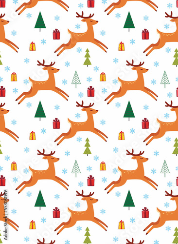 seamless pattern with deer