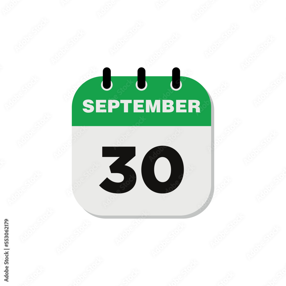 September Calendar Icon Vector Template September Calendar Icon Vector Template