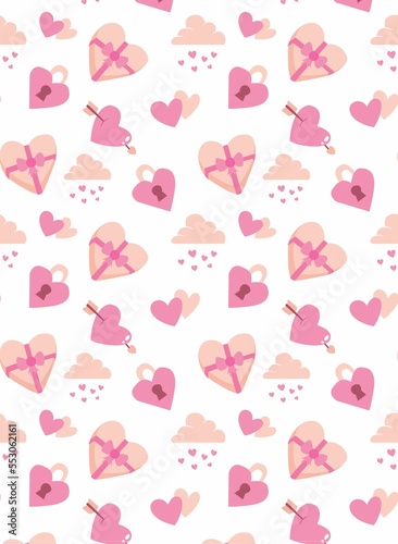 seamless pattern with hearts