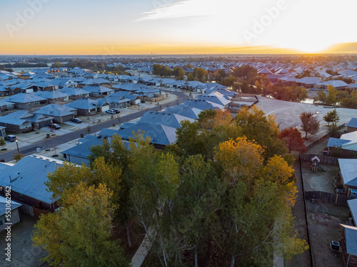 Aerial view of some residence building photo