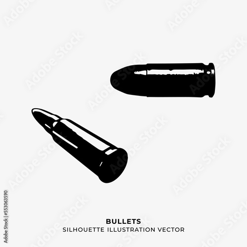 bullets silhouette vector illustration. isolated illustration