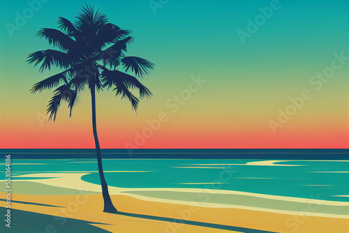 retrowave palm beach © Albert