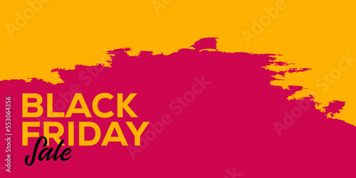 black friday sale shopping grunge stroke orange background discount vintage banner template
