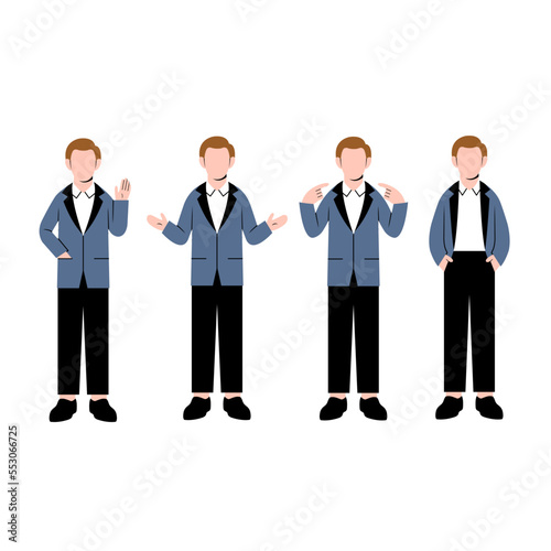 Set Of Businessman Character