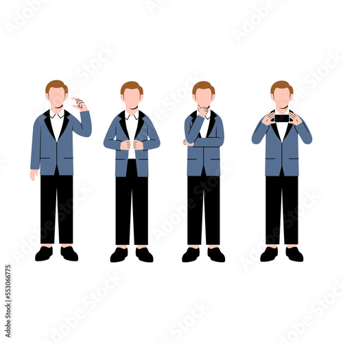 Set Of Businessman Flat Character
