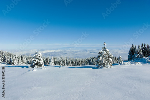 Winter landscape of Vitosha Mountain, Bulgaria