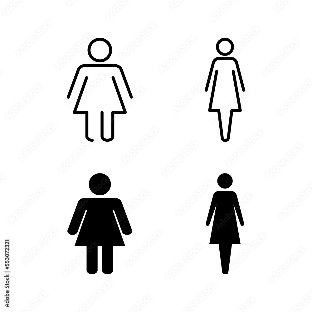 Female icon vector for web and mobile app. woman sign and symbol Female icon vector for web and mobile app. woman sign and symbol