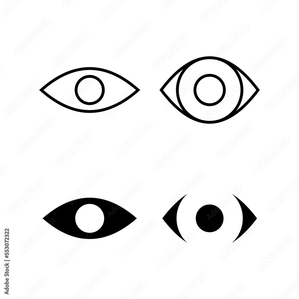 Eye icon vector for web and mobile app. Eye sign and symbol. Look and Vision icon. Eye icon vector for web and mobile app. Eye sign and symbol. Look and Vision icon.