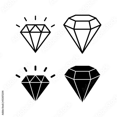 Diamond icon vector for web and mobile app. diamond gems sign and symbol