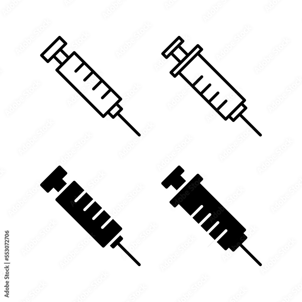 Syringe icon vector for web and mobile app. injection sign and symbol. vaccine icon Syringe icon vector for web and mobile app. injection sign and symbol. vaccine icon