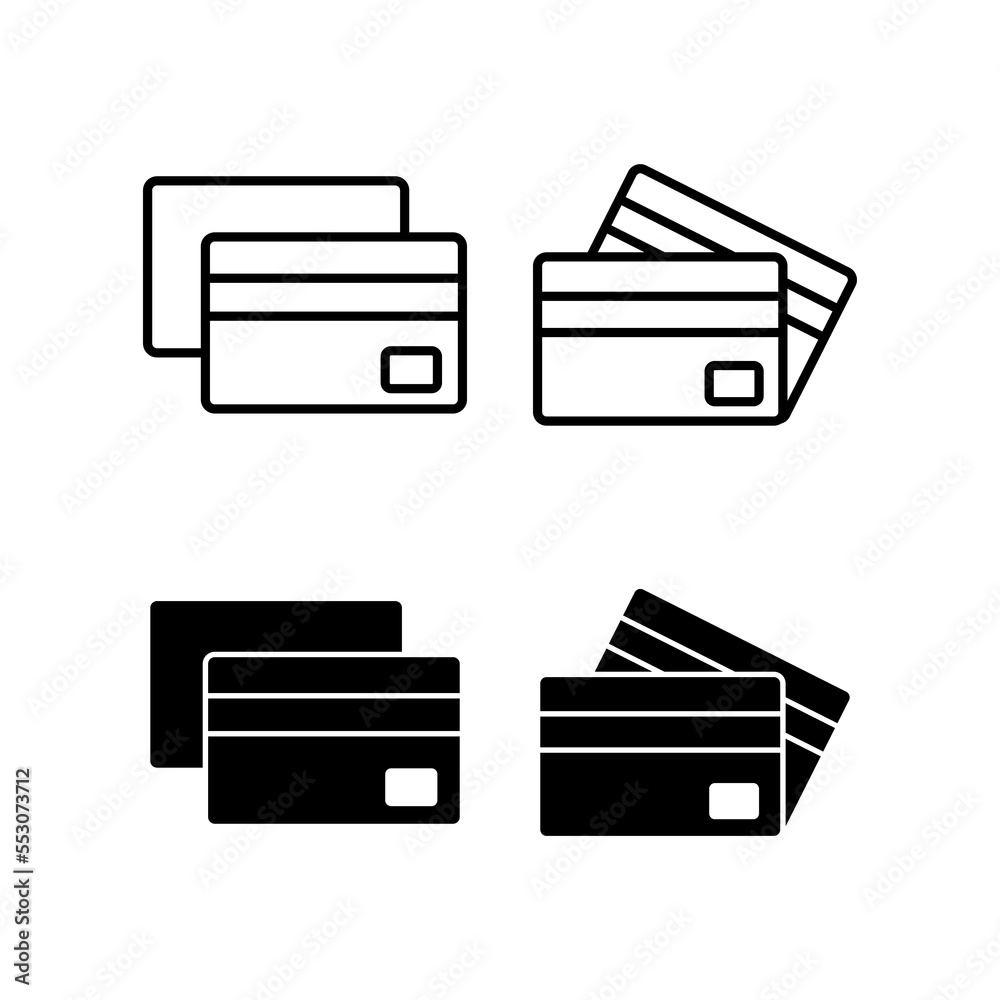 Credit card icon vector for web and mobile app. Credit card payment sign and symbol Credit card icon vector for web and mobile app. Credit card payment sign and symbol