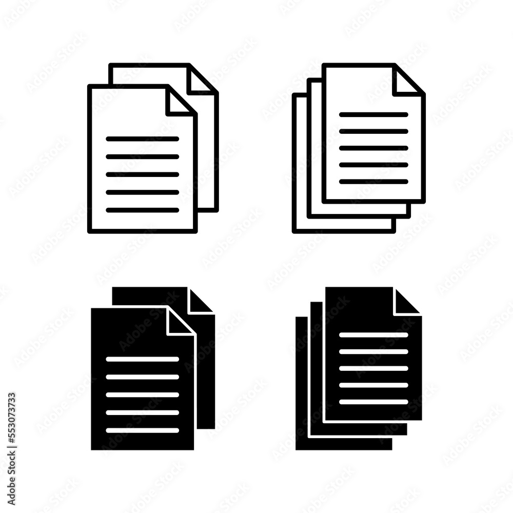 Document icon vector for web and mobile app. Paper sign and symbol. File Icon Document icon vector for web and mobile app. Paper sign and symbol. File Icon