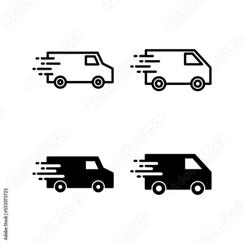 Delivery truck icon vector for web and mobile app. Delivery truck sign and symbol. Shipping fast delivery icon