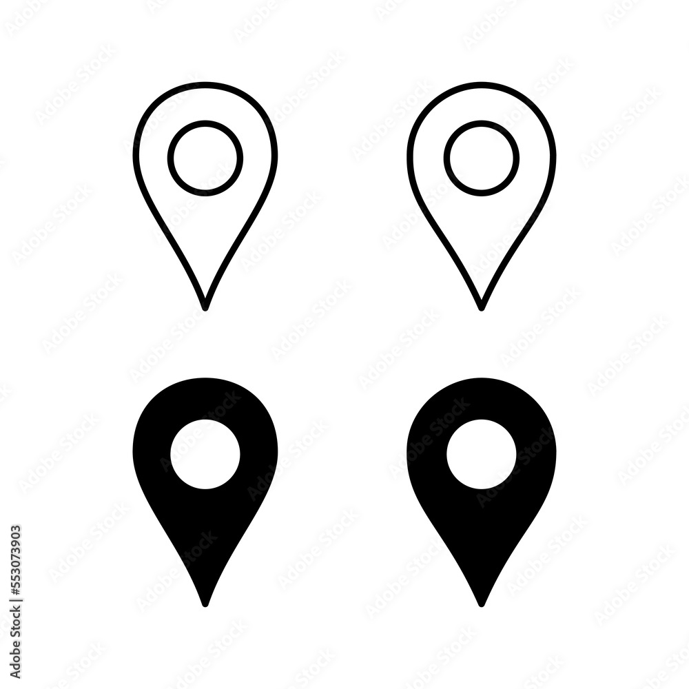 Pin icon vector for web and mobile app. Location sign and symbol. destination icon. map pin Pin icon vector for web and mobile app. Location sign and symbol. destination icon. map pin
