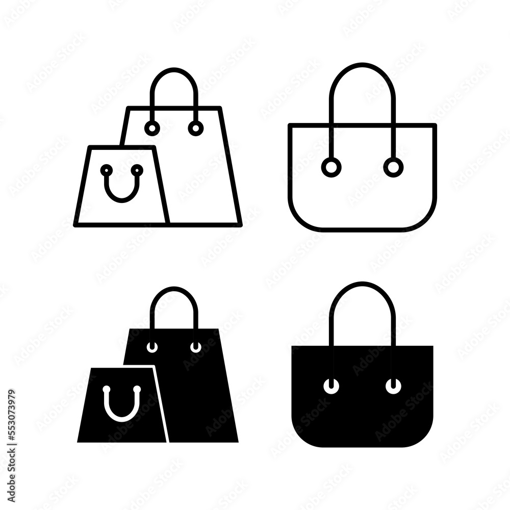 Shopping bag icon vector for web and mobile app. shopping sign and symbol Shopping bag icon vector for web and mobile app. shopping sign and symbol