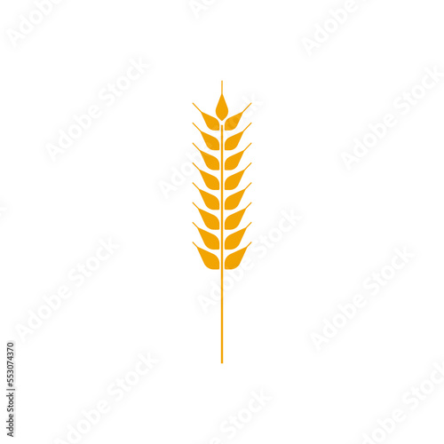 Wheat wreaths logo. Wheat ear icon. Vector agriculture ears symbol.