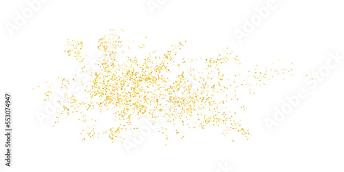 Background explosion burst plume golden abstract grainy texture, crumbs. Gold dust. Sand particles grain. Pieces abstract. plume. Jewelry, carefully placed by hand. Jewel confetti. Vector photo