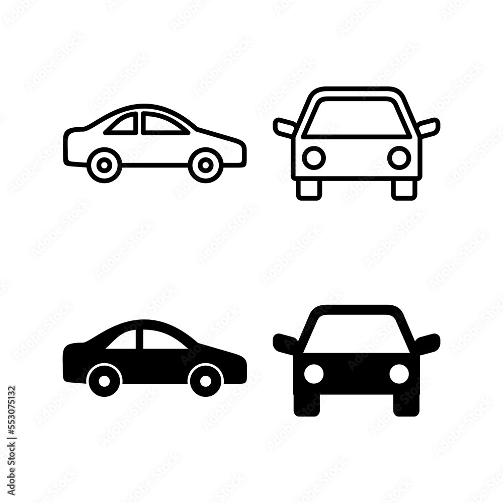 Car icon vector for web and mobile app. car sign and symbol. small sedan