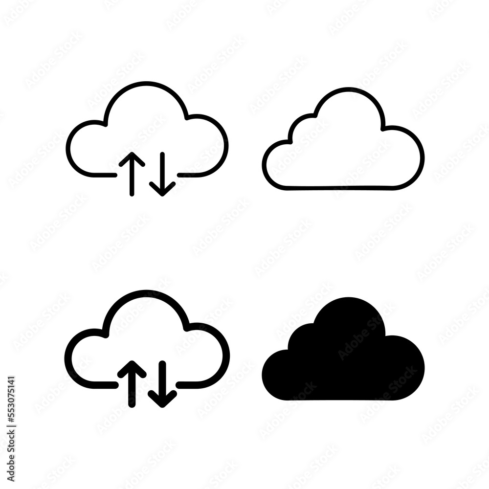 Cloud icon vector for web and mobile app. cloud sign and symbol Cloud icon vector for web and mobile app. cloud sign and symbol