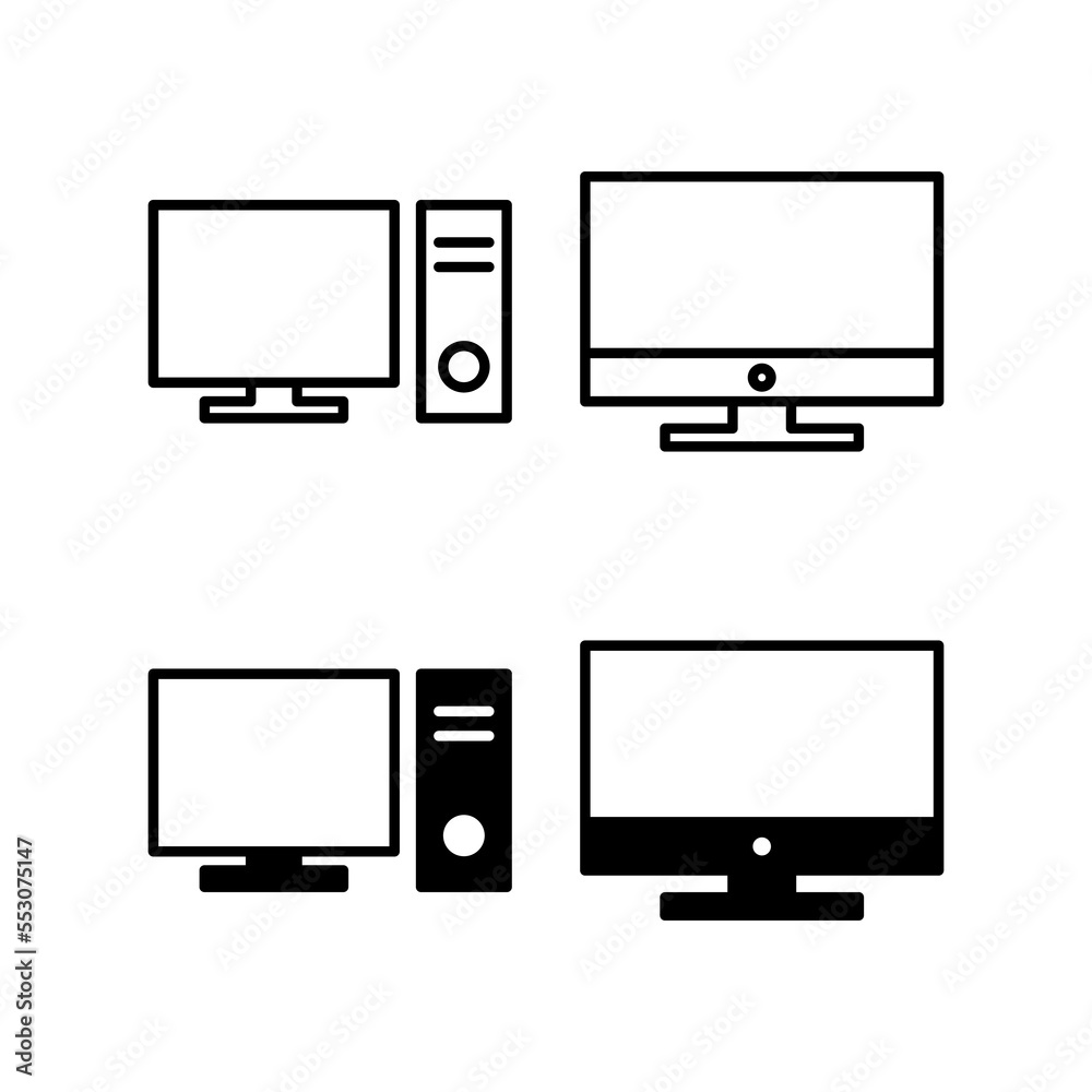 Computer icon vector for web and mobile app. computer monitor sign and symbol Computer icon vector for web and mobile app. computer monitor sign and symbol
