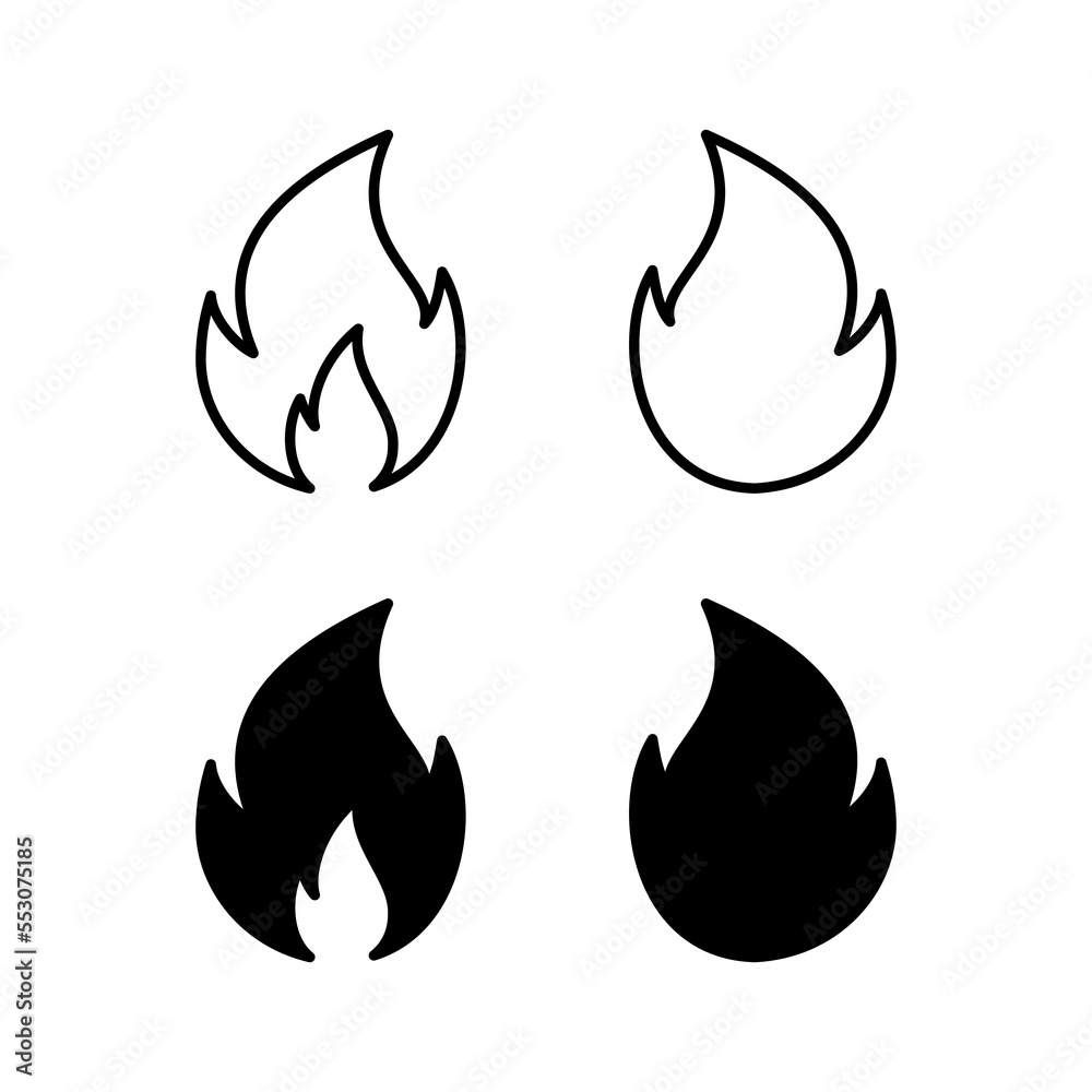 Fire icon vector for web and mobile app. fire sign and symbol Fire icon vector for web and mobile app. fire sign and symbol