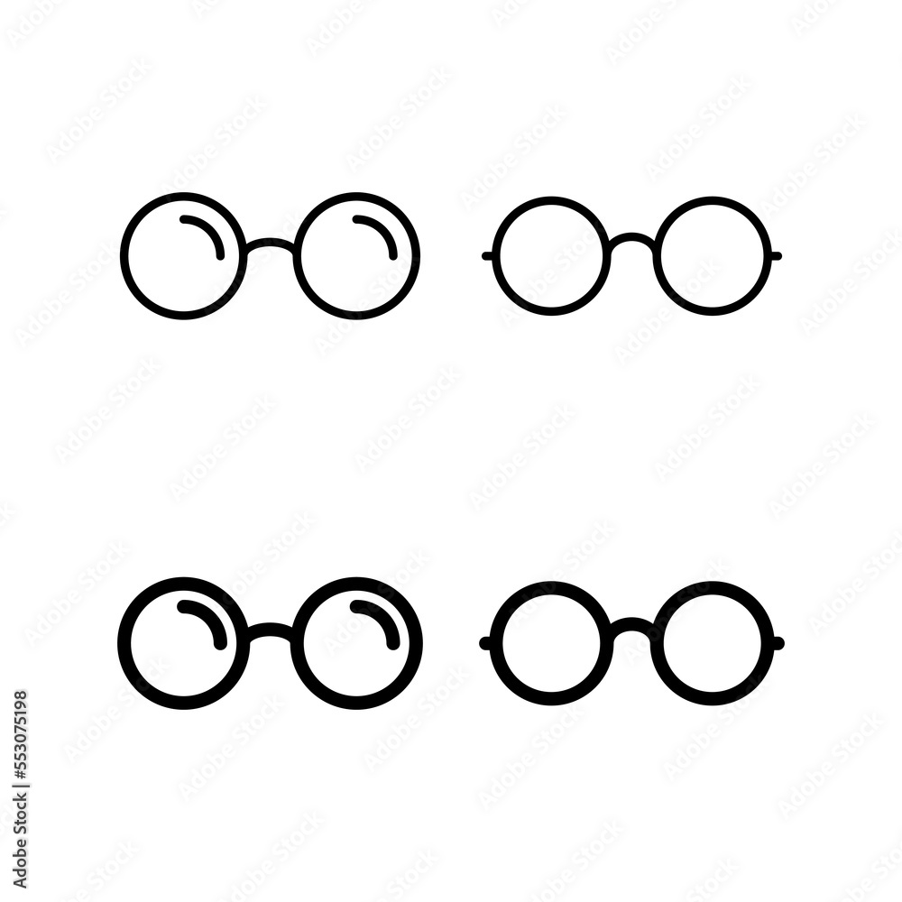 Glasses icon vector for web and mobile app. Glasses sign and symbol Glasses icon vector for web and mobile app. Glasses sign and symbol