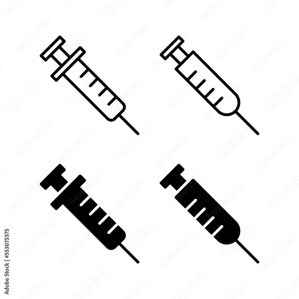 Syringe icon vector for web and mobile app. injection sign and symbol. vaccine icon Syringe icon vector for web and mobile app. injection sign and symbol. vaccine icon