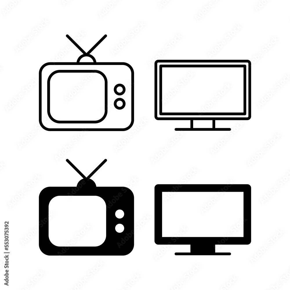 Tv icon vector for web and mobile app. television sign and symbol Tv icon vector for web and mobile app. television sign and symbol