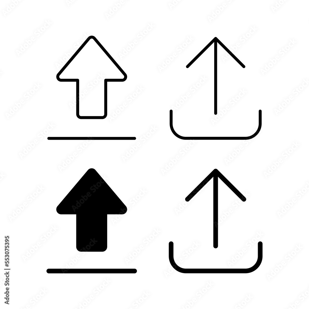 Upload icon vector for web and mobile app. load data sign and symbol