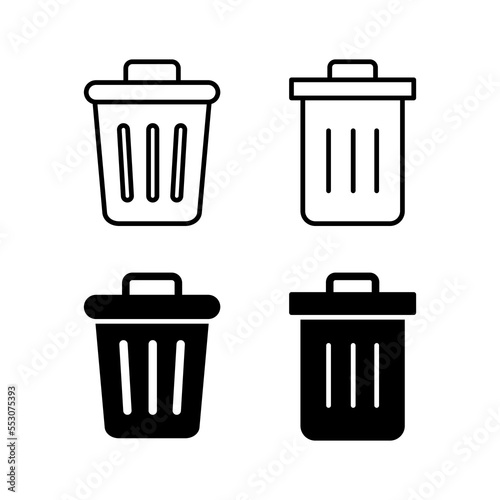 Trash icon vector for web and mobile app. trash can icon. delete sign and symbol.