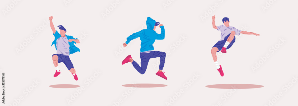 illustration character design in jumping style illustration character design in jumping style