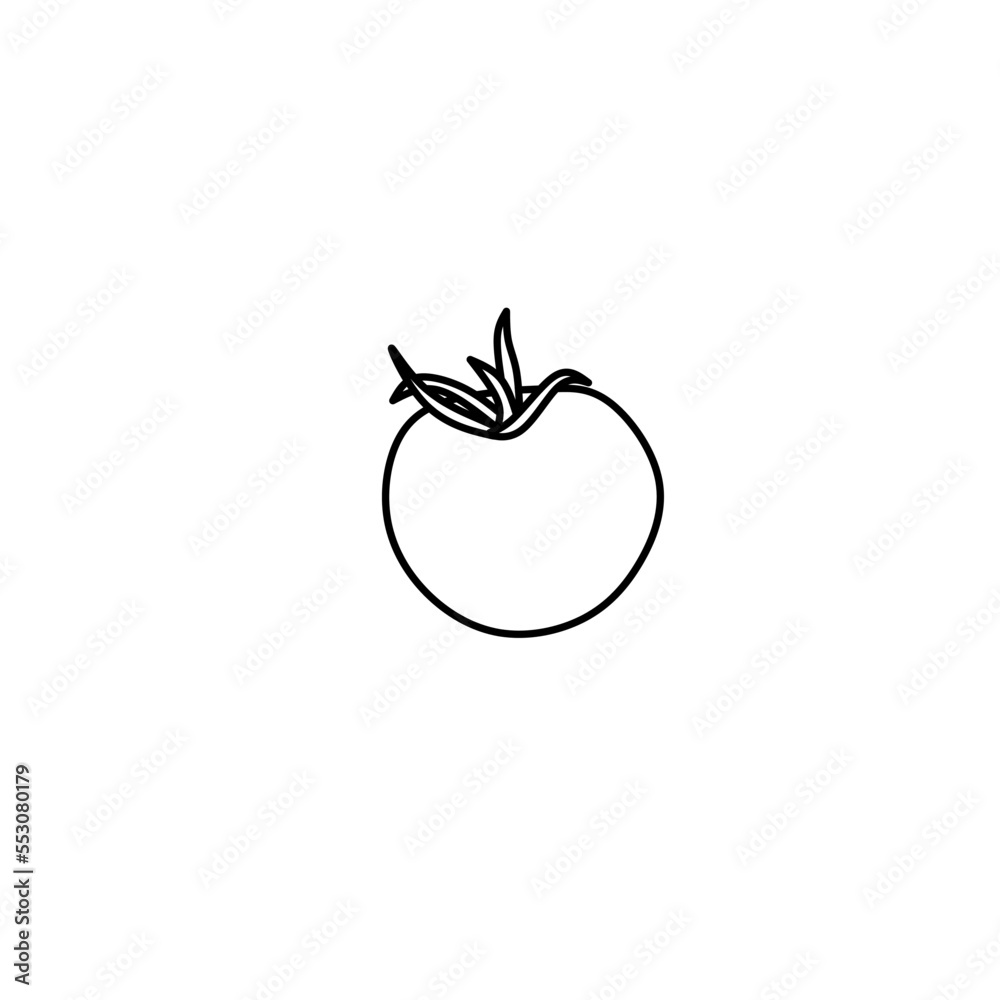 illustration vector graphic of tomatoes line art perfect for logos, icons, designs, posters, flyers, advertisements, and drawing books 