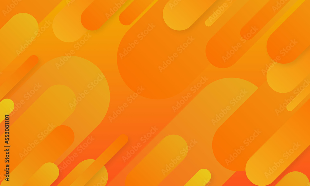Orange abstract simple geometric background. orange elements with fluid gradient - obrazy, fototapety, plakaty 