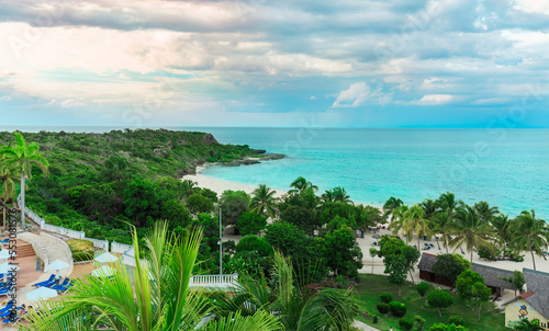 Canvas Print Holguin province, Cuba, Holguin Province, Cuba, amazing aerial view on Esmeralda